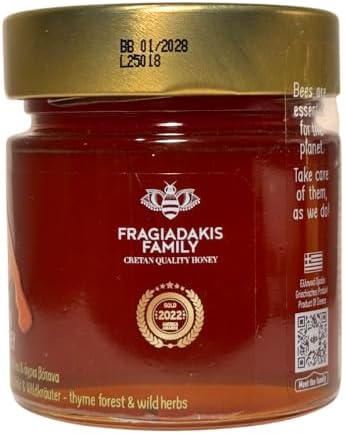Alfa Honey – 100% Pure Raw Cretan Thyme Honey | Award-Winning | 310 g Glass Jar | Unfiltered & Unprocessed | From the Mountains of Crete