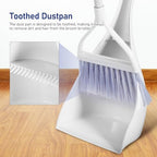 MAGICLULU Mini Broom and Dustpan Set with Toothed Dustpan Compact Handheld Sweeper for Kitchen Car Desktop Small Spaces Cleaning
