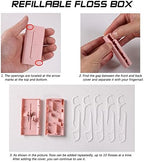 Pink Dental Floss Portable Case, Storage 10 Picks Adult Floss in Box. The Best Tool for Cleaning Teeth and Oral Care. Portable Travel Floss is Perfect for Dinners, Dating, Travel, Hotels.(Pink)
