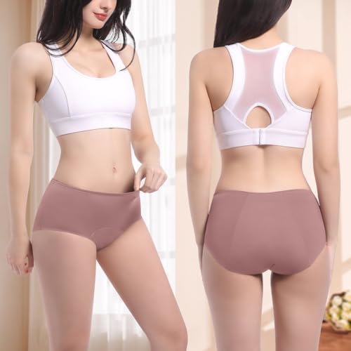 Carer Incontinence Underwear for Women 150ml High Absorbent Leak Proof Underwear for Women Washable Women's Incontinence Panties for Incontinence Postpartum Bladder Leak 2 Pack Dusty Rose M
