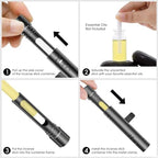 2 Packs Custom Car Air Freshener Diffuser Vent Clips with 12 Refill Sticks for Cars, Office, Kitchen, Bathroom, Pet Basic Refillable Kit Essential Oil Diffusers Car Accessories for Women Men