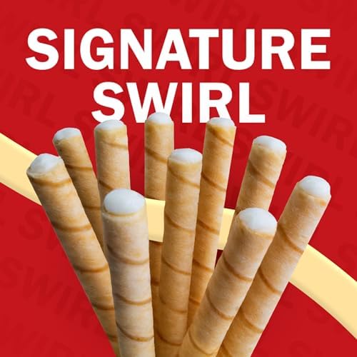 Pirouline Rolled Wafers – Lemon – Rolled Wafer Sticks, Crème Filled Wafers, Rolled Cookies for Coffee, Tea, Ice Cream, Snacks, Parties, Gifts, and More – 14.1oz 6pk
