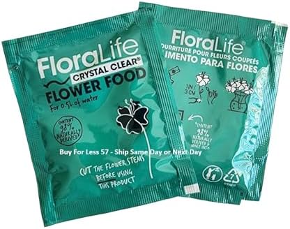 Cut Flower Food Floralife Crystal Clear Powdered 5gr Packets Fresh Stock (100)