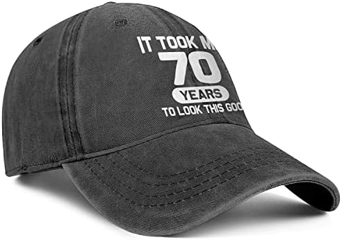 70th Birthday Gifts for Men Women 70 Year Old Gifts Decorations Took Me 70 Years to Look This Good Washed Cotton Hat