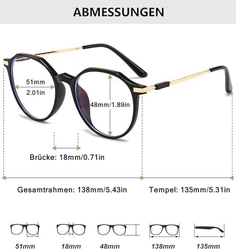 Lanomi Anti Blue Reading Glasses Polygon Frame Plastic Computer Reader Blue Light Blocking Glasses for Women Men