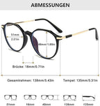 Lanomi Anti Blue Reading Glasses Polygon Frame Plastic Computer Reader Blue Light Blocking Glasses for Women Men