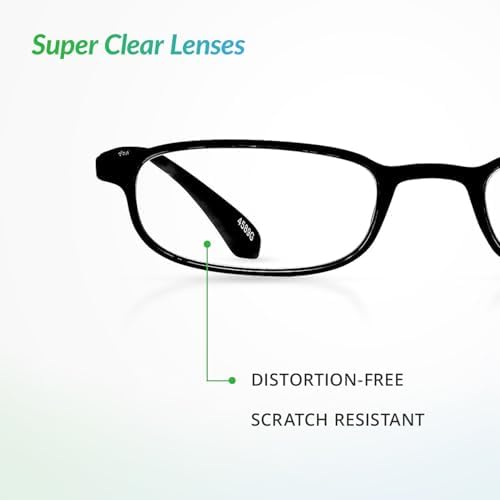 SAV Flex 2 E5020 Slim Oval Super Flexible Reading Glasses - Durable, Lightweight Readers