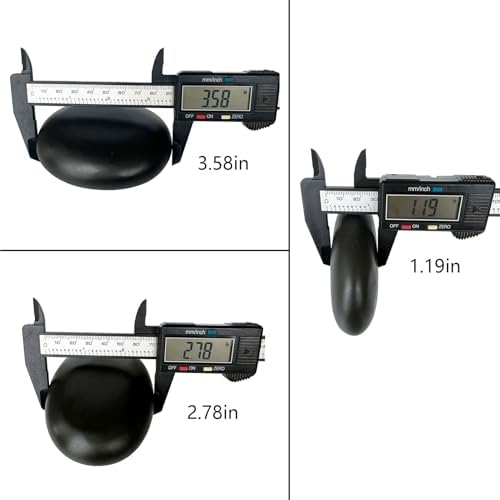 Hot Stone Massage, 3 Piece Set Large Oval Hot Stone 3.58x2.78x1.19 inches, Basalt Home spa, Relaxation, Massage Treatment (3PCS)