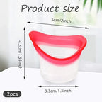 2pcs Eye Wash Cup Eye Wash Cleaner Kit Silicone Eyes Cleaning Cup for Rinse Portable Care Tool Transparent with Storage Container for Quick Relief Tired Dust Cleaning Makeup Irritants