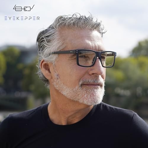 Eyekepper Oversized Reading Glasses Square Large Blue Light Readers for Men Women