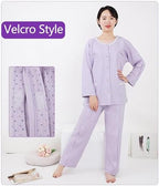 TBQATNTS Women's Patient Pajamas Home Care Clothing Suit for Fracture,Disability,Long Bedridden Elderly,Easy to Wear Off