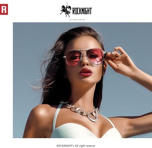 ROCKNIGHT Polarized Aviator Sunglasses for Men Women Metal Flat Top Sunglasses lightweight Driving UV400 Outdoor 58mm