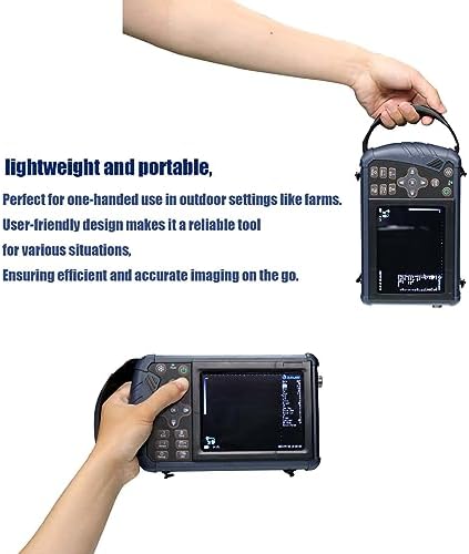 DAWEI S1 Veterinary Ultrasound Machine for Pregnancy Portable Vet Handheld Scanner B-Ultra Sound with 3.5Mhz Convex Probe for Cattle,Pig,Goat,Horse