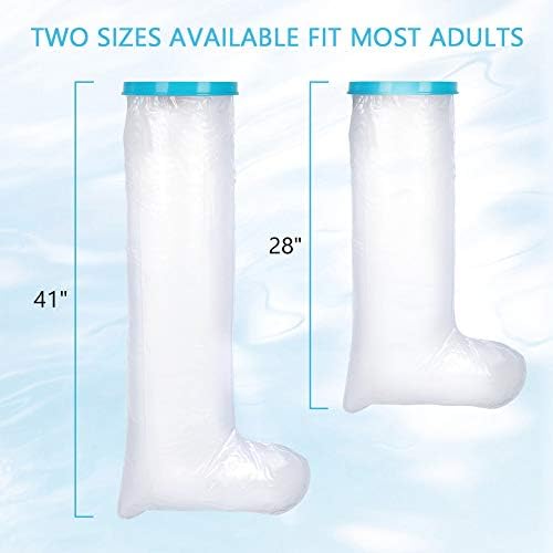 Leg Cast Cover for Shower, Adult Leg Cast and Bandage Protector for Shower, Hot-tub and Bath, Watertight Covers Injured Leg Broken Knee Calf Foot Wound