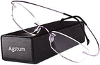 Agstum Titanium Rimless Flexible Frame Hingeless Optical Eyeglasses Clear Lens