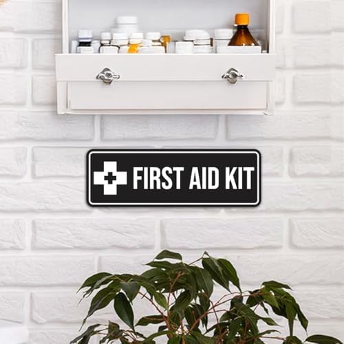 Standard First Aid Kit Sign (Red) - Small