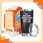 NewEleven Fathers Day Gift For Grandpa - Grandpa Gifts From Granddaughter, Grandson - Unique Birthday Present Ideas For Grandfather, New Granddad, Promoted To Granddad, Grandchildren - 20 Oz Tumbler