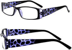5 Pack Spring Hinge Reading Glasses Rectangular Fashion Quality Readers for Men and Women (multicolour, 2.50)Medium