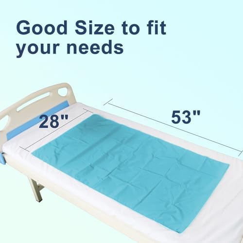 Sky Blue Tubular Slide Sheet for Patient Transfer ，Washable & Reusable Draw Sheets, Sliding Board Suitable for Cars, Vehicles, Wheelchairs, Hospitals, Bed Transfers, Nursing Home Care，53" x 28"