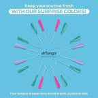 drTung's Stainless Steel Metal Tongue Scraper - Tongue Cleaner for Adults, Kids, Helps Freshen Breath, Easy to Use Comfort Grip Handle, Comes with Fabric Travel Pouch - 1 Pack
