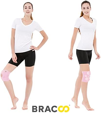 Bracoo Knee Support Brace for Men Women, Adjustable Compression Sleeve Wrap Patellar Pad Tendon - Arthritis Pain, meniscus tear, Injury Recovery, Running, Workout, KS10