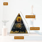 Moonstone Crystal Orgone Pyramid Crystal Energy Tower Nature Strawberry Quartz Reiki Chakra Crushed Stone Flower of Life Crystal Orgonite Pyramid Healing Crystal Gift for Friend