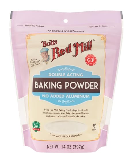 Bobs' Red Mill Baking Powder 14 oz w/Exit 28 Bargains Sticker - Resealable Bag Baking Powder Double Acting No Added Aluminum