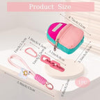 Asthma Inhaler Case,Inhaler Holder with Keychain, Small Travel Medication Organizer for Adults Kids,Spacer Bag with a Lanyard and a Keychain（Only Storage Bag） (Pink)