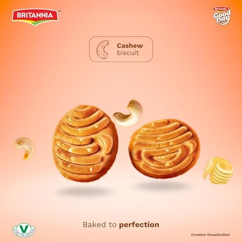 Britannia Good Day Cashew Cookies Value Pack, 648g (22.8 oz) – Crunchy Cashew Biscuits, Nutty Tea-Time & Anytime Snack