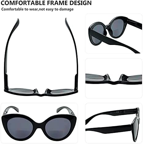 Eyekepper 4-pack Bifocal Reading Glasses for Women - Oval Round Bifocal Readers