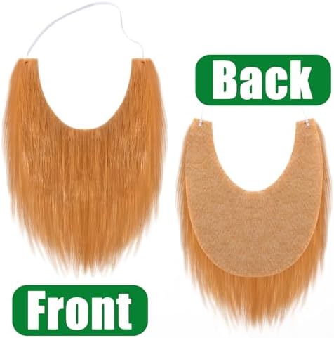 4 Pieces Fake Beards, Costume Flase Beard Funny Brown Fake Mustache Halloween St. Patrick's Day Party Supplies for Adults and Teens