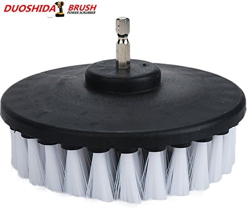 5in 3 Piece Soft, Medium and Stiff Power Scrubbing Brush Drill Attachment for Cleaning Showers, Tubs, Bathrooms, Tile, Grout, Carpet, Tires and Boats by DUOSHIDA