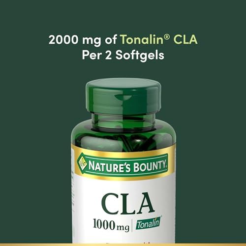 Nature's Bounty Tonalin Pills and Dietary Supplement, Diet and Body Support, 1000 mg, 50 Rapid Release Softgels