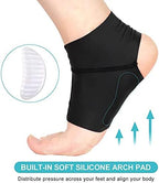 Plantar Fasciitis Arch Socks with Gel Pads, Arch Ankle Support Sleeves for Flat Feet, Compression Ankle Arch Brace Wrap for Men and Women, Heel Spurs, Flat Foot, High/Low Arch Relief, 1 Pair