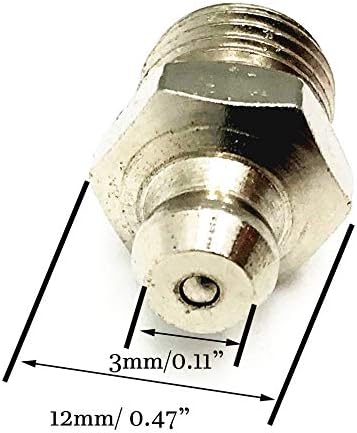 XMHF Silver Tone M8 5/16" Male Thread Straight Grease Nipple Zerk Fitting Nozzle 30Pcs