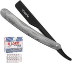 ChoCho Track Straight Razor Stainless Steel with 100 blades Single Edge Blade Barber Shaving Razor for Men Professional Cut Throat Razors