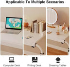 Adjustable 115-210cm Overbed Table with Wheels, Bed Tables Overbed Tables Rolling Storage Trolley Standing Workstation Adjust Height 65-95cm Computer Desk for Home and Hospital