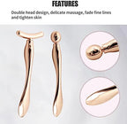 2PCS Metal Eye Cream Applicator Wand Stick, Massager Skin Care Tools, Face Roller Massager Tool,Eye Massage Wand Stick Girls Women Facial Massager for Reducing Puffiness Wrinkle