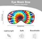 Rainbow Color Eye Mask Sleeping Mask Tie Dye Swirl Sleep Masks Silky Soft Eye Cover for Women Men Shading Blindfold for Air Travel Sleeping