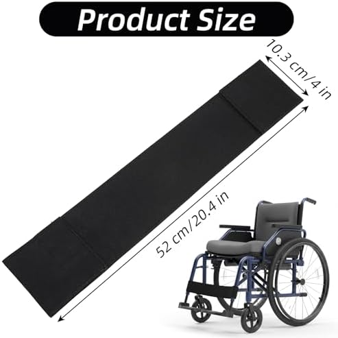 Adjustable Wheelchair Footrest Belt, Oxford Cloth Leg Straps for Seniors Disabled Wheelchair Foot Straps Calf Support Restraints 19.68 x 4.05 Inch