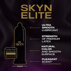 SKYN Elite, 10 Count, Ultra-Thin, Lubricated Latex-Free Condoms