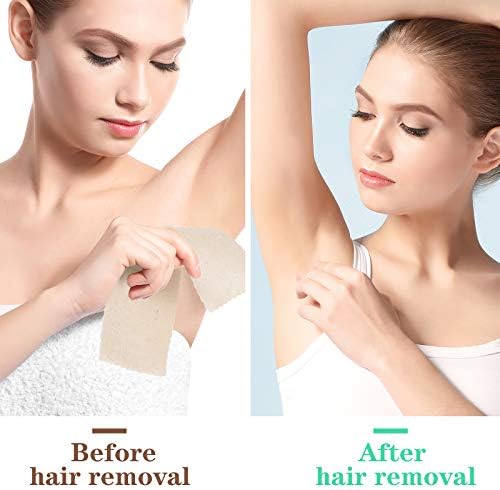 Maitys 100 Pieces Body and Facial Muslin Strips for Hair Removal Natural Muslin Epilating Strips 2.8 x 7.9 Inches Large Bulk for Women and Men