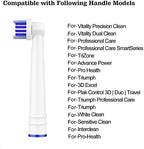 Replacement Toothbrush Heads Compatible with Oral B Braun, 4 Pack Electric Toothbrush Heads Brush Heads Refill for Oral-B 7000/Pro 1000/9600/ 500/3000/8000