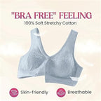 Posy Bra for Seniors Front Closure No Underwire Seamless Fall Comfy Breathable Bras for Older Women Push Up Bralettes