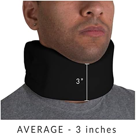 OTC Cervical Collar, Soft Contour Foam, Neck Support Brace, Black Average 3" Depth, X-Large