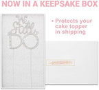 We Still Do Cake Topper - Premium Silver Metal - Sparkly Vow Renewal or Wedding Anniversary Party Decoration Makes a Great Centerpiece - Now Protected in a Box