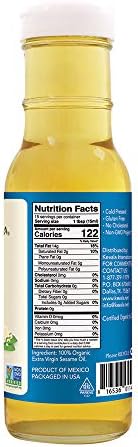 Kevala Extra Virgin Organic Sesame Oil, 8 Fl Oz (Pack of 2)