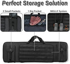KOKKOYA Soft Gun Case for Rifles and Shotguns Long Scoped Rifle Range Bag Backpack 47" 36" with Tactical Pockets Durable Oxford Fabric Adjustable Sling Dual