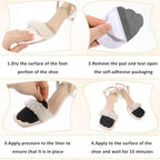 4 Pairs Shoes Inserts for Women Ball of Foot Cushions, Metatarsal Pads, High Heel Non-Sliding Insole, Forefoot Cushion for Metatarsalgia Mortons Neuroma Pain Relief (Black+Light Brown)
