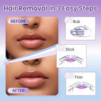 20Pcs Upper Lip Wax Strips, Facial Wax Strips Kit 4 Calming Oil Wipes Working For Upper Lip, Face, Eyebrow, and Chin Mouth waxing Lip upper hair removal Facial Hair Removal for Women LAWINK